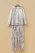Abstract Print Long Sleeve Elastic Waist Pant Set