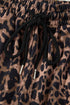 Leopard Print Striped Long Sleeve Top Pant Set