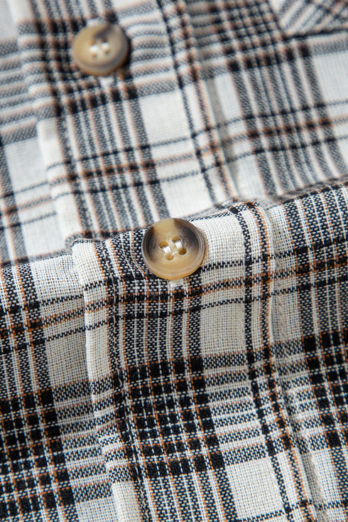 Southern Belle Checkered Plaid Loose Fit Hooded Shacket