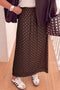 Polka Dot Lace Hem Elegant Long Shift Skirt
