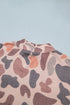 Mock Neck Camouflage Print Western Pullover Sweatshirt
