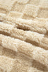 Checkered Corduroy Trim Metal Button Sherpa Jacket