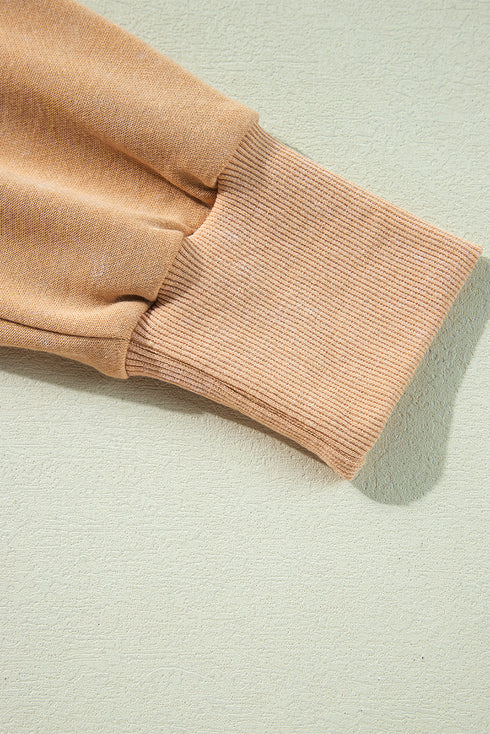 Oversized Mineral Wash Graphic Print Split Hem Sweatshirt