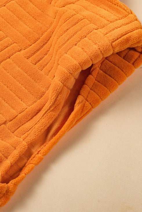 Textured Solid Tank Top And Wide Leg Pant Set