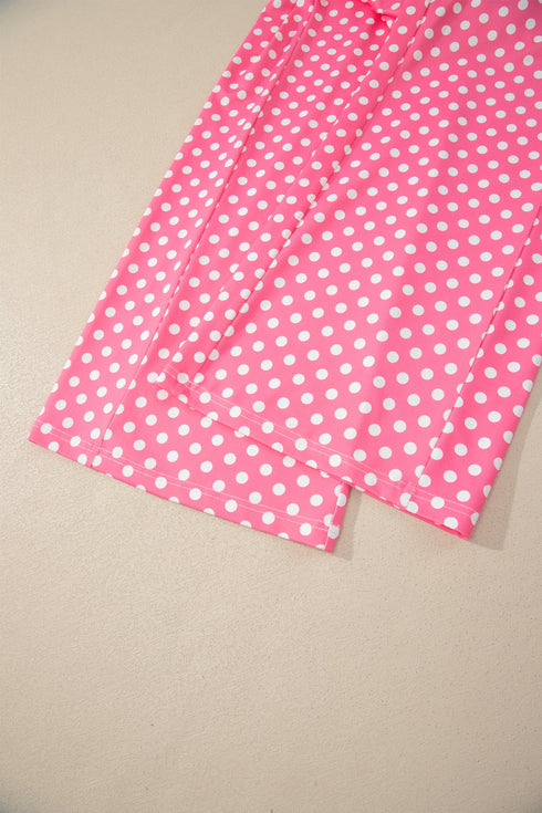 Polka Dot Print Slim Tank And Loose Pant Set