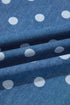 Polka Dot Long Sleeve Collar Shift Tunic Denim Jacket