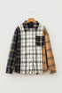 Plaid Button Up Long Sleeve Shift Silhouette Shacket