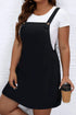 Minimalist Button Strap Pinafore Overall Dress