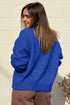 Polyester Polyamide Drop Shoulder Long Sleeve Sweater