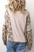 Floral Print Round Neck Long Sleeve Shift Top