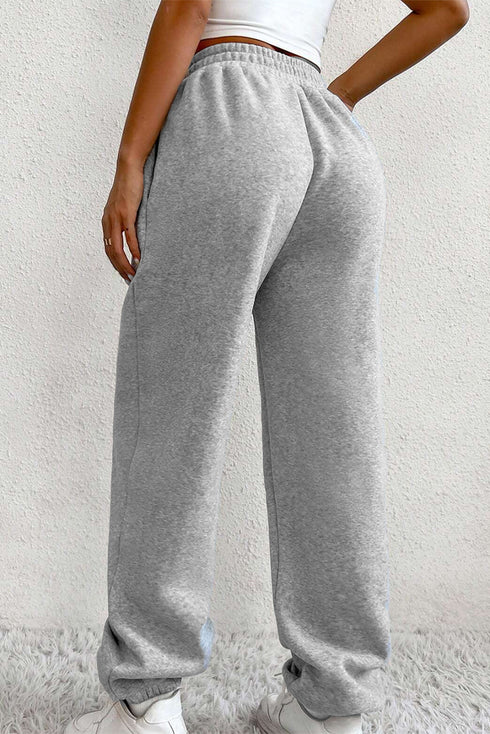 Cotton Polyester Blend Crisscross Elastic Waist Pants