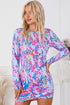 Abstract Print Long Sleeve Bodycon Mini Dress