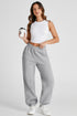 Cotton Polyester Blend Crisscross Elastic Waist Pants