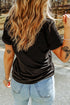 Sequin Pumpkin Cherry Graphic Round Neck Tee