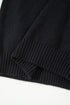 Acrylic Polyester Denim Patchwork Collar Cuffed Sweater
