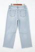 Patriotic Sequin Bow Patched Ankle Length Denim Jeans