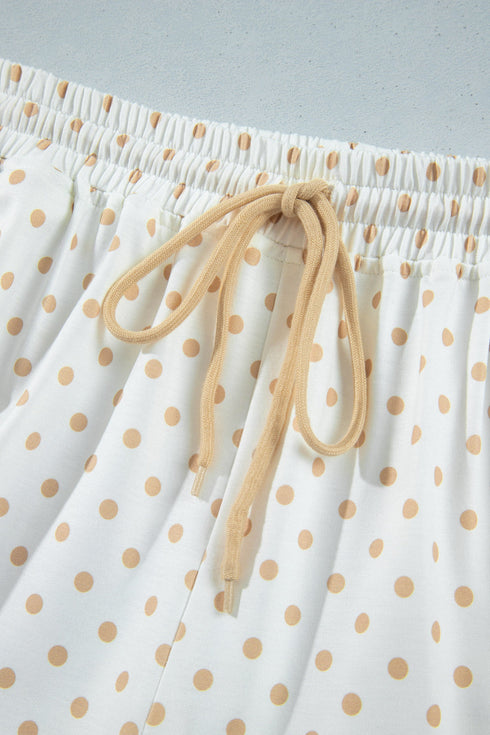 Polka Dot Patchwork Long Sleeve Pant Set
