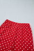 Polka Dot Drawstring Wide Leg Long Sleeve Pant Set