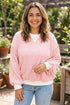 Ribbed Knit Long Sleeve Round Neck Top