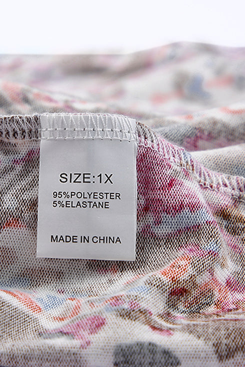 Exclusive Floral Print Stretch Knit Mini Dress