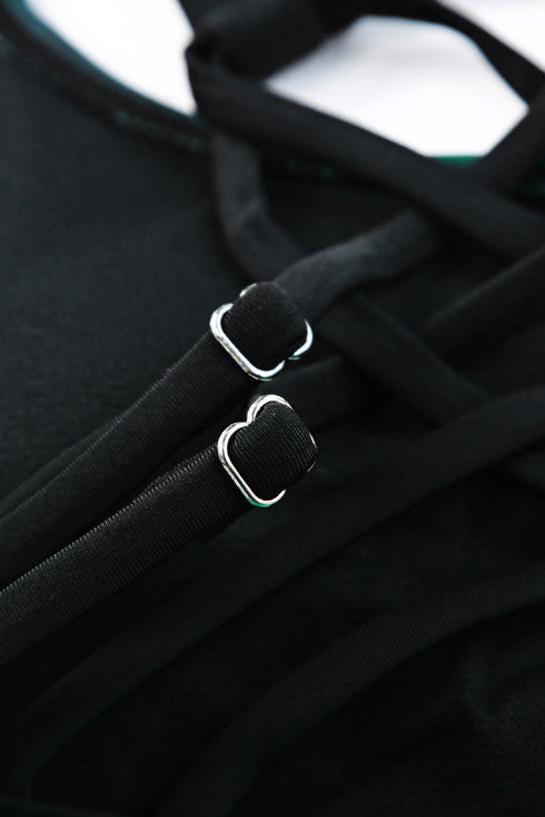 Striped Empire Waist Tankini Top With Boy Shorts