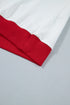 Letter Graphic Waffle Knit Textured Trim Slogan Pullover Sweatshirt