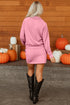Sporty Half Zip Pullover Mini Skort Two Piece Dress