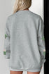 Sequined Decorated Tree Graphic Drop Shoulder Pullover Sweatshirt