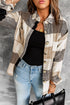 Paneled Pocketed Button Down Long Sleeve Plaid Shacket