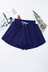 Active Drawstring Elastic Waist Lined Ruffle Shorts Swim Bottoms
