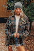 Western Plaid Print Buttoned Chest Pocket Shacket