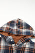 Exclusive Sherpa Fleece Lined Hooded Plaid Shacket