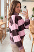 Striped High Neck Dropped Shoulder Relaxed Pullover Sweater
