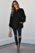 Textured Round Neck Drop Shoulder Pullover Sweatshirt