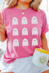 Ghost Print Round Neck Graphic T Shirt