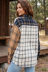 Plaid Button Up Long Sleeve Shift Silhouette Shacket