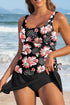Empire Waist Ruched Side Tie Tankini Set