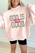 Camo Print Letter Graphic Mock Neck Sweatshirt