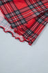 Plaid Round Neck Long Sleeve Pullover Top