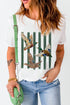 Western Mallard Stripes Printed Graphic Round Neck Tee