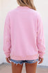 Polka Dot Letter Print Mock Neck Pullover Sweatshirt