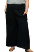 Solid Casual Smocked High Waist Wide Leg Bottoms