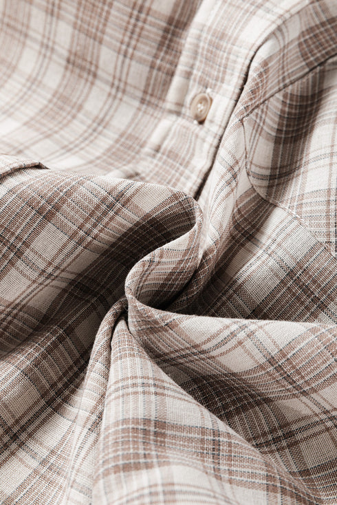 Southern Belle Checkered Plaid Loose Fit Hooded Shacket