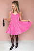 Bow Neck Adjustable Strap Velvet Mini Dress