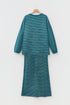 Striped Dropped Shoulder Long Sleeve Top Elastic Waist Pants Two Piece Pant Set