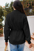 Half Zip Collar Drawstring Waist Pullover Sweatshirt