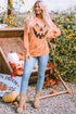 Corded Texture Jack O Lantern Graphic Sweatshirt