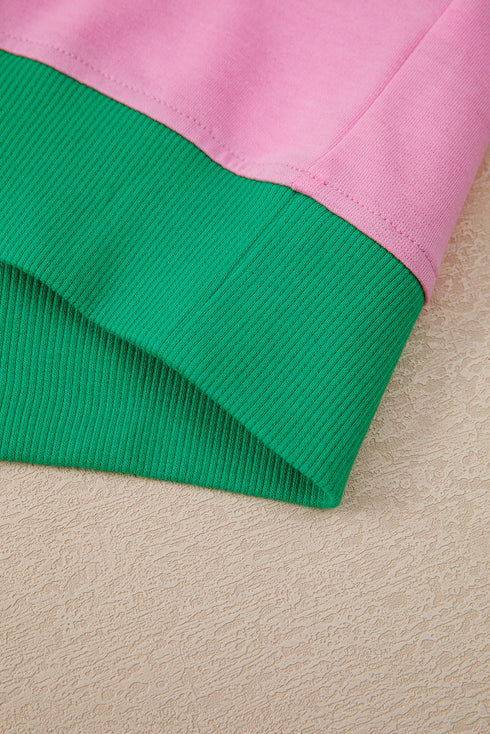 Contrast Trim Drop Shoulder Two Piece Skort Set