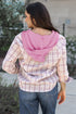 Southern Belle Checkered Plaid Loose Fit Hooded Shacket