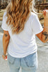 Polyester Cotton Blend Floral Pumpkin Print Tee